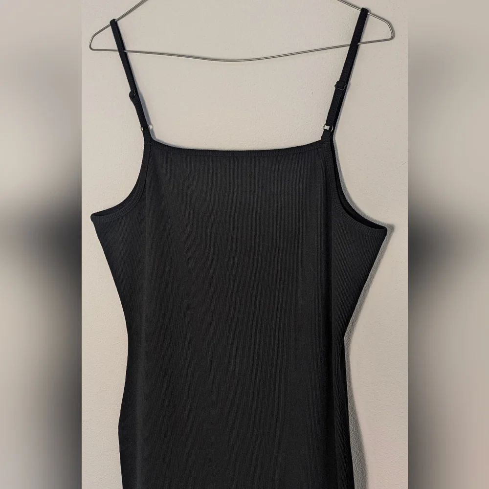 Superdry Code Essential Strappy Mini Slim Fit Tank Dress Bodycon Black Sz 10 EUC - Picture 8 of 16